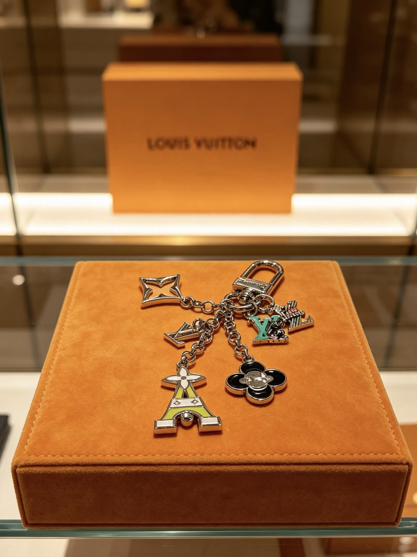 Louis Vuitton Monogram Eiffel Tower Keychain
